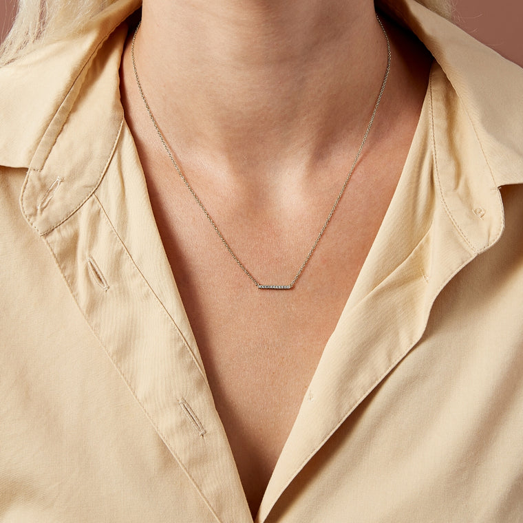 Diamond Bar Necklace