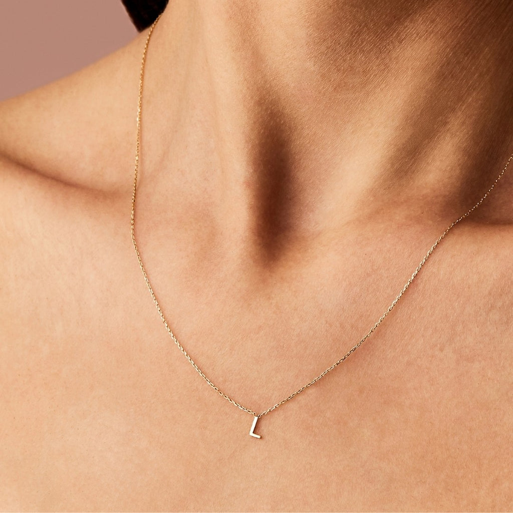 14k Initial Necklace
