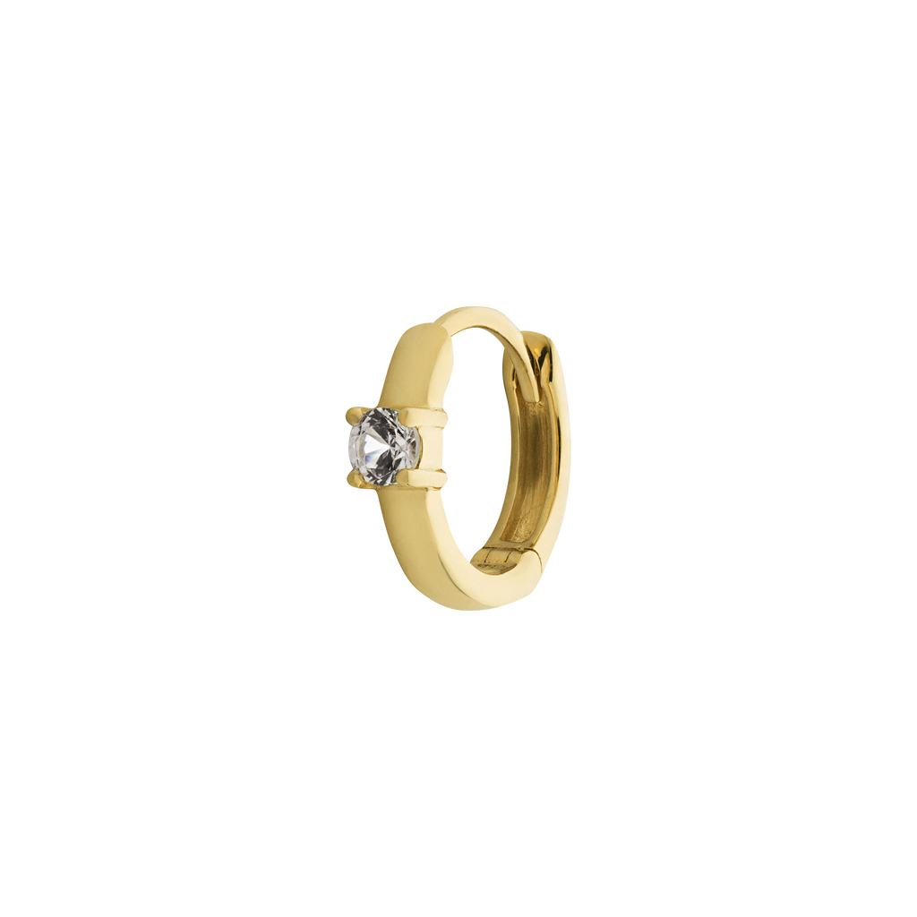 White Sapphire Huggie