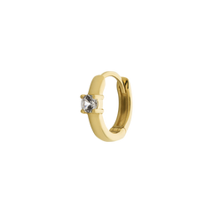 White Sapphire Huggie