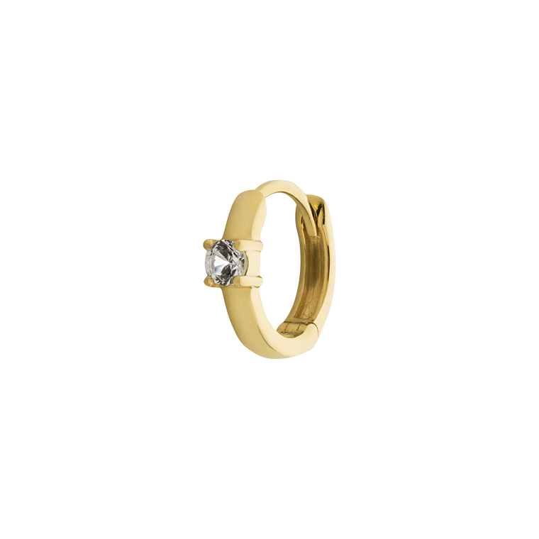White Sapphire Huggie