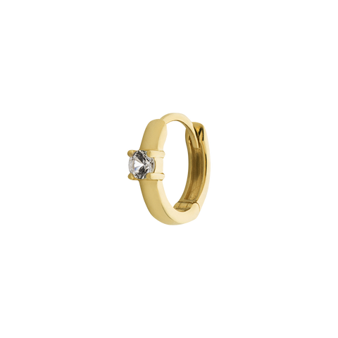 White Sapphire Huggie