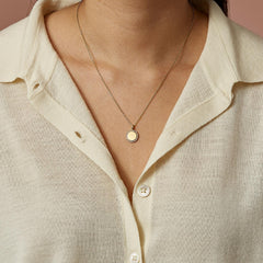 Sapphire Disc Necklace