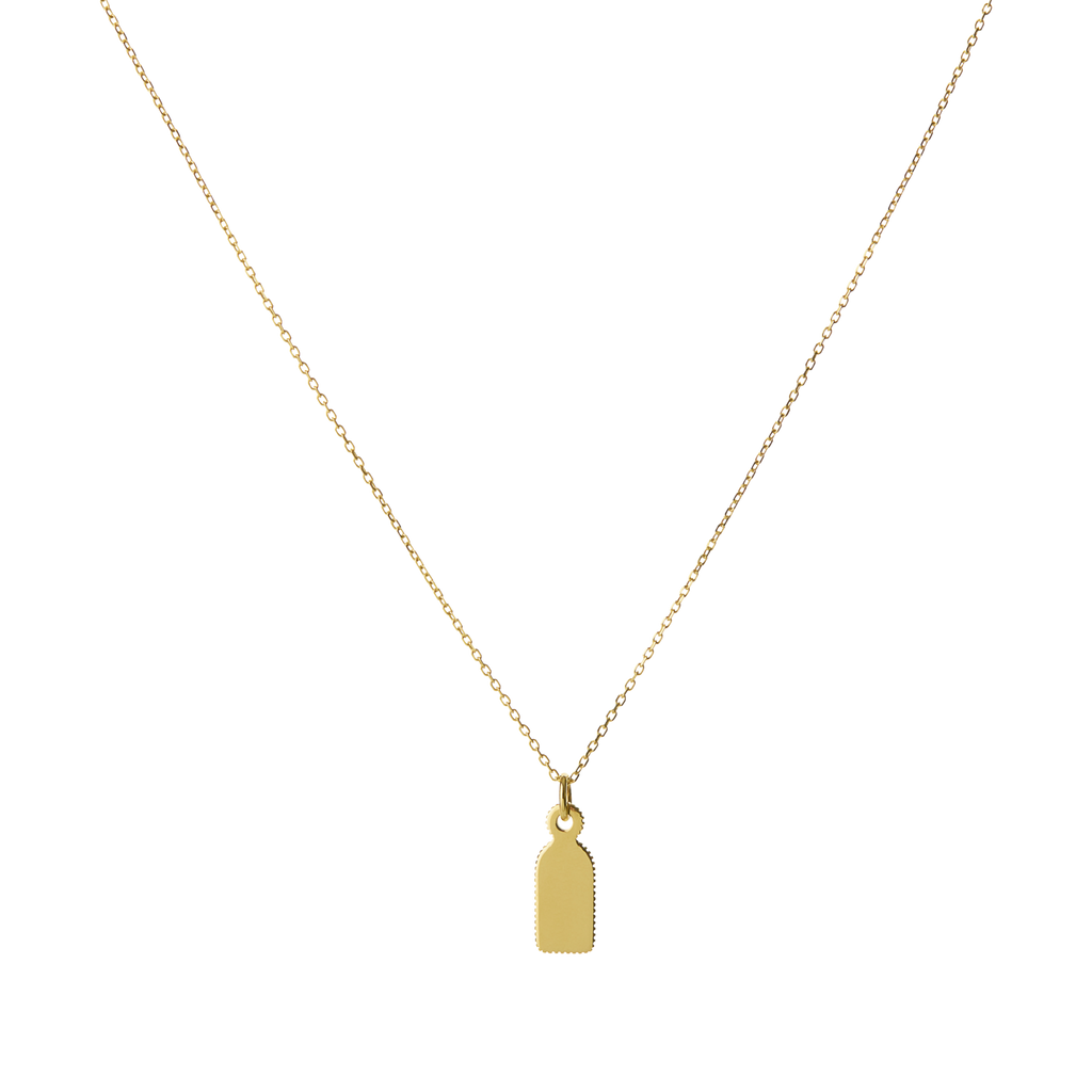 Engravable Vermeil Tag Necklace