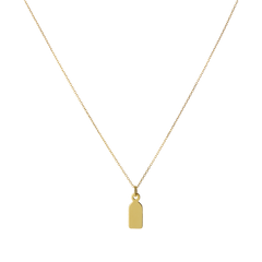Engravable Vermeil Tag Necklace