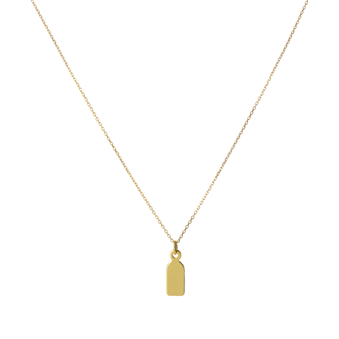 Engravable Vermeil Tag Necklace