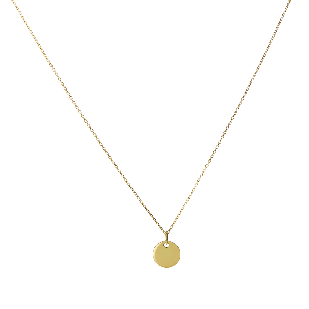Engravable Vermeil Disc Necklace