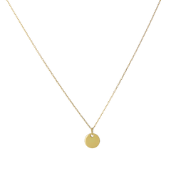 Engravable Vermeil Disc Necklace