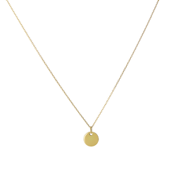 14k Engravable Disc Necklace