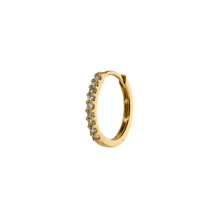 Diamond Huggie Hoop