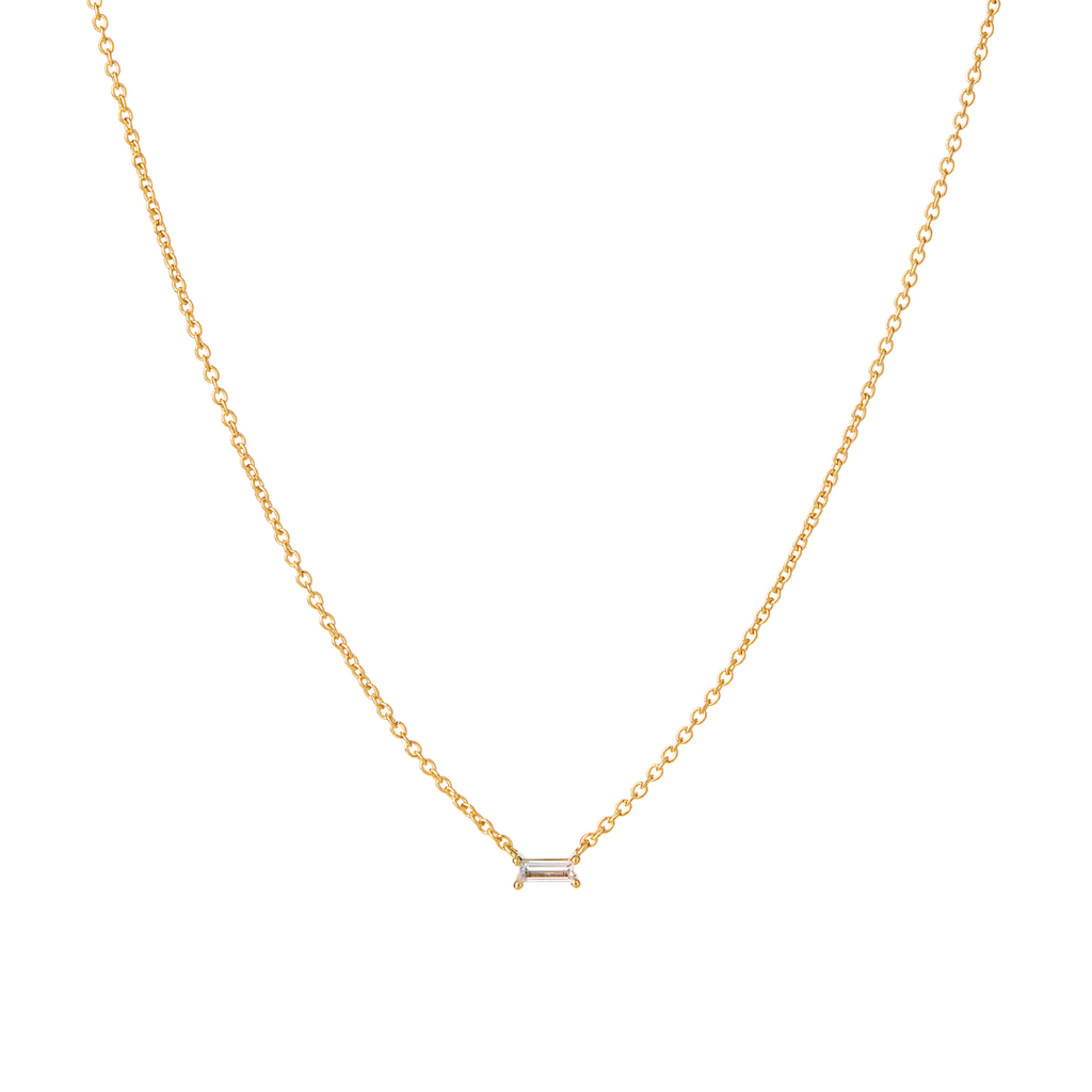 Baguette Sapphire Necklace